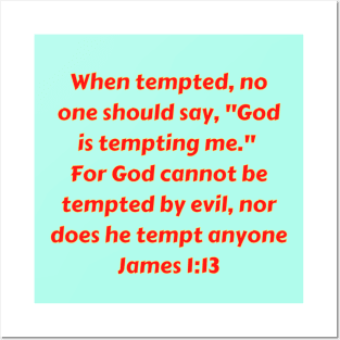 Bible Verse James 1:13 Posters and Art